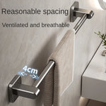 porte serviettes mural acier inoxydable gris serviettes moderne fixations vis sans trou salle bain