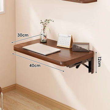 tablette murale bois marron foncée facile moderne cuisine chambre coucher multifonctionnelle pliante droite