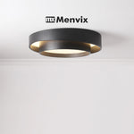 plafonnier led moderne rond noir doré lampe salon chambre intensité réglable dimmable