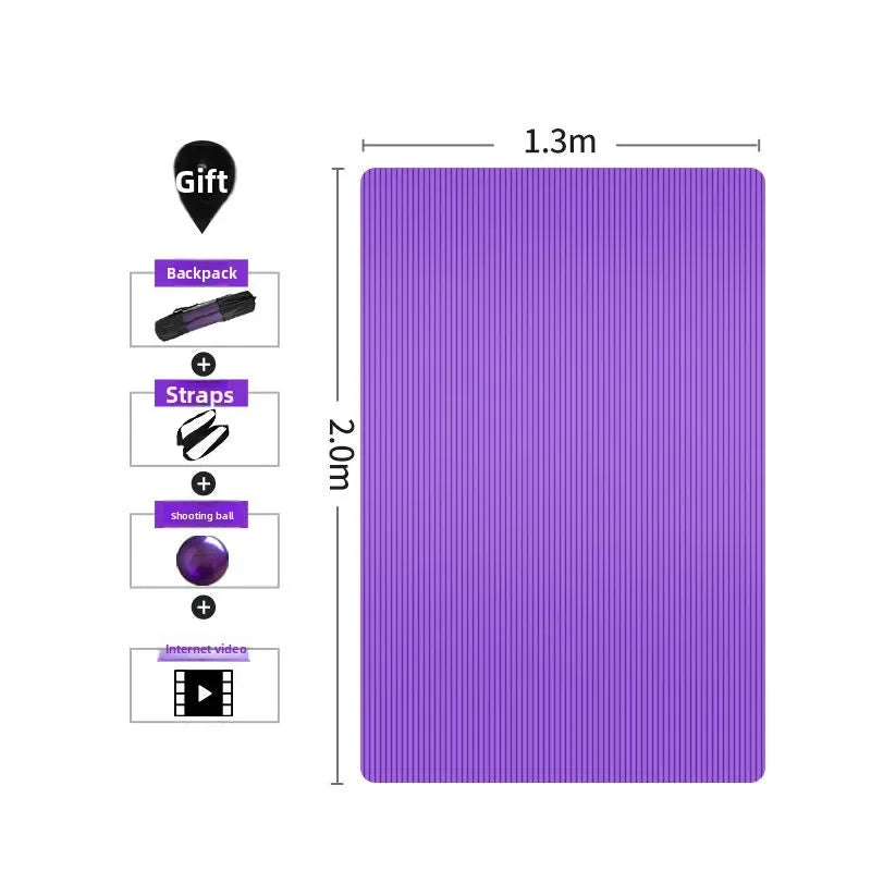 tapis yoga violet rose antidérapant alvéolaire lignes relief double épais moderne fitness enfants
