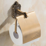 porte serviettes bronze ornements floraux porte savon porte papier classique serviette beige papier blanc