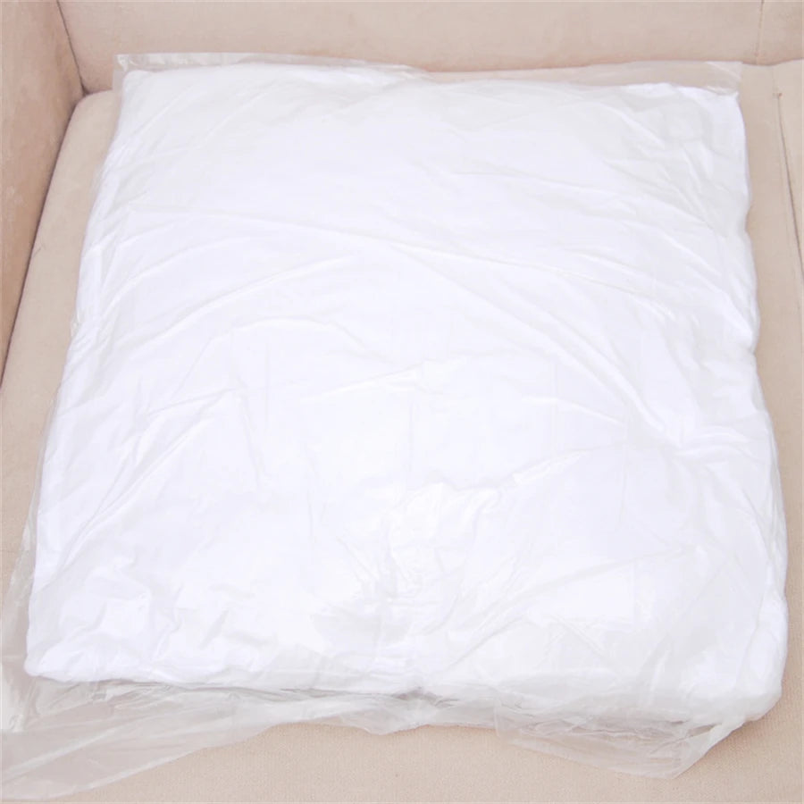 coussin carré blanc texture lisse moderne 45x45cm amovible lavable santé