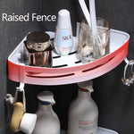 étagère salle bain blanc moderne adhésive shampooing gel douche lotion parfum verre boucles d'oreilles