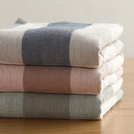serviettes main coton absorbantes séchage rapide noël carreaux classiques vert gris rose