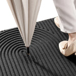 tapis d'entrée moderne anti dérapant polyester résistant saleté taille 45x75cm 60x90cm marron gris noir
