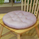 coussin rond épais anti dérapant imperméable coton polyester moderne lavable bleu gris rose camel