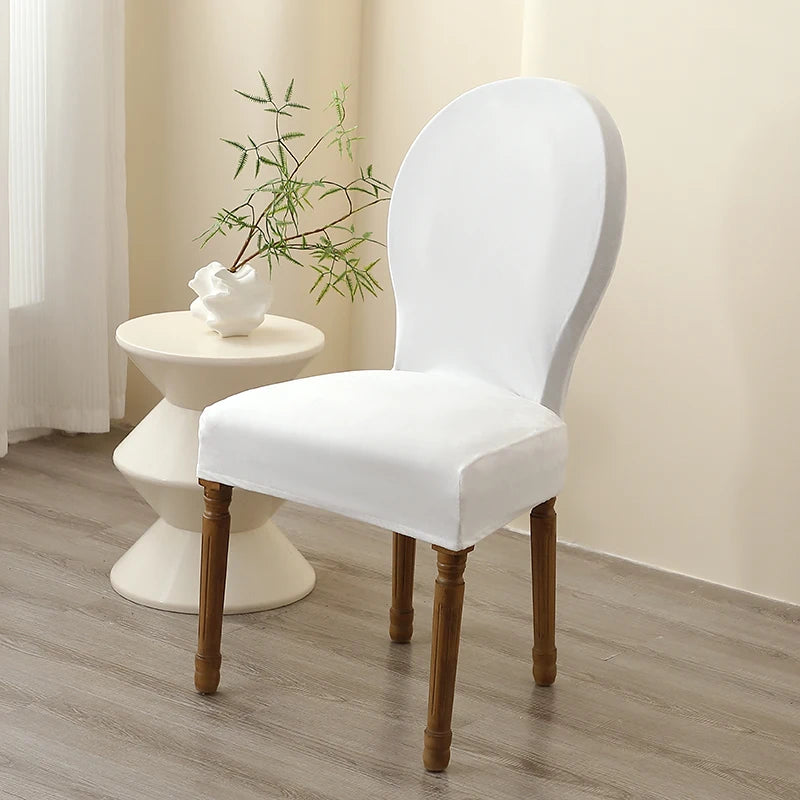 housse chaise moderne velours beige uni protection fauteuil mariage banquethôtel opaque