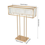 présentoir fleurs cristal moderne or blanc violet jaune 70x90cm table mariage deco centroil transparent