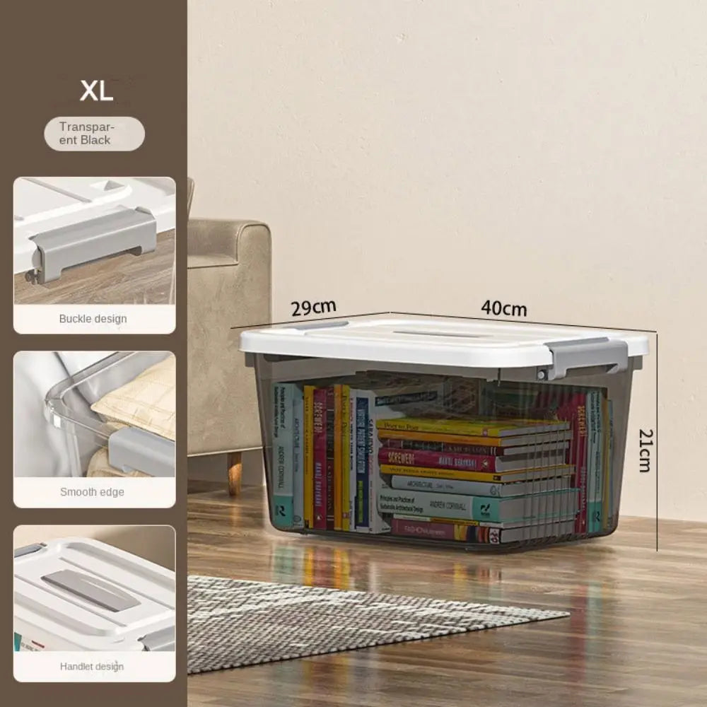 boîtes rangement transparentes plastique réutilisables poignées couvercle moderne empilables organisation maison jardin