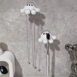 support mural ventouse mickey mouse blanc noir brosses dentaires rangement écolier penderies