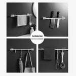 support mural adhésif transparent blanc clips couteaux serviettes ustensiles cuisine sacs main modernes pratiques