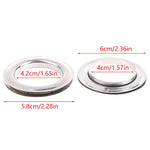 anneaux métalliques argentés industriels 60 paires diamètre intérieur 4cm coton rideau polonais accessoireuminiumallié