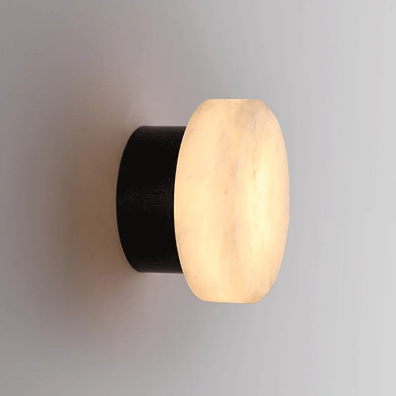 lampe murale moderne marbre blanc minimaliste éclairage quotidien deux led fixée mur entrée couloir