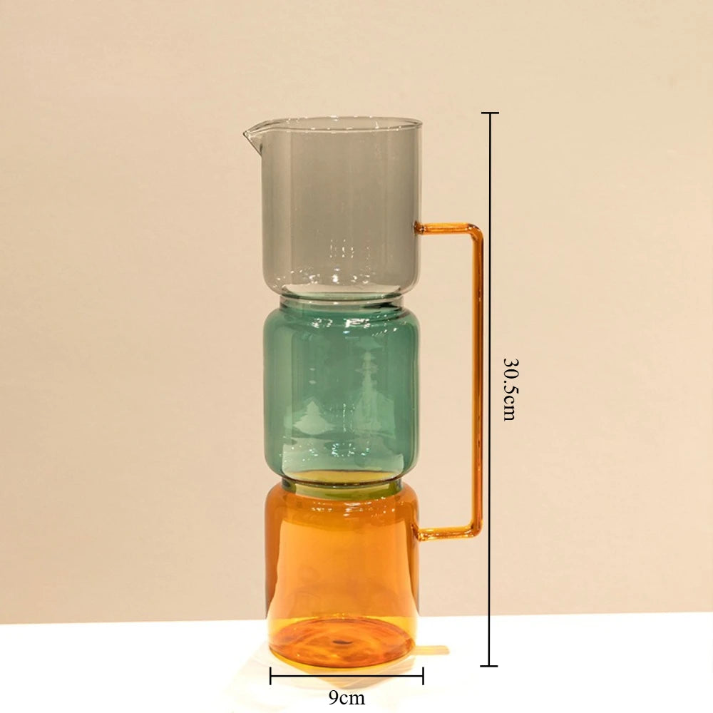 vase verre moderne transparent couleurs géométrique sphères table décoration maison salon