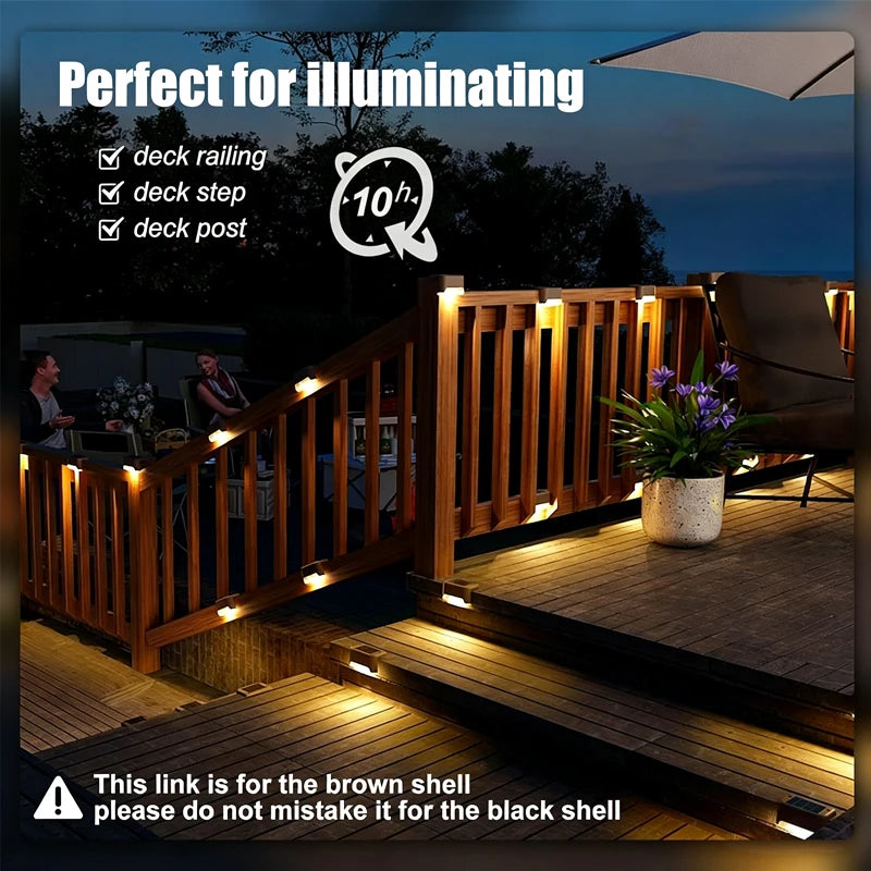 lampe solaire clôture moderne noir clips ip66 led autonomeextérieur abs
