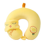 coussin voyage forme mousse mémoire forme animaux ours dinosaure poisson licorne boutons masque yeux