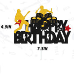 décoration gâteau lettres sports icônes happy birthday musique fête pique