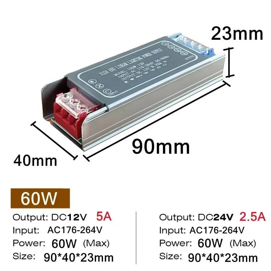 alimentation led 12v 24v 60w 100w 200w 300w 400w industrielle transformateur éclairage