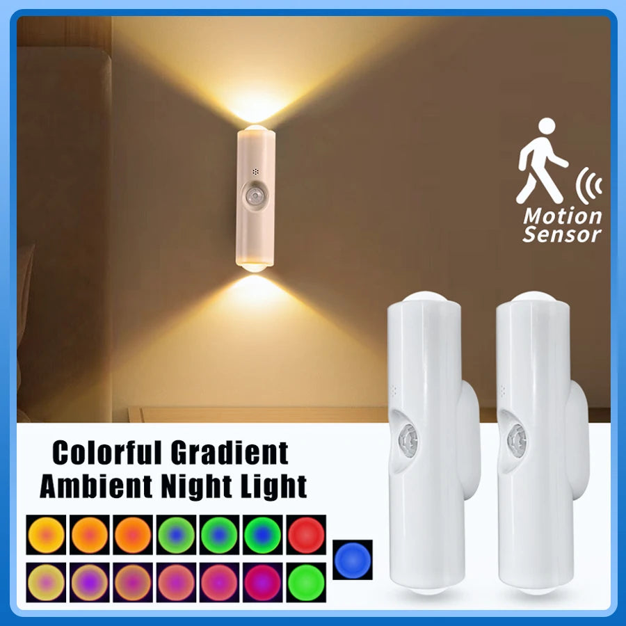 lampe nuit led rechargeable aimantée blanc moderne capteur mouvement veilleuse rond lisse 10cm usb