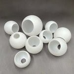 abat jour boule verre blanc moderne opaque 10cm 12.5cm 14.5cm 15cm 16cm 18cm 20cm