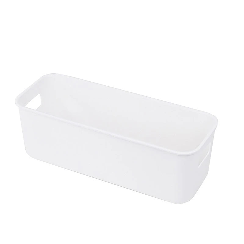 boîte rangement blanche minimaliste moderne organisation coiffeuse cosmétiques articles divers plat lisse