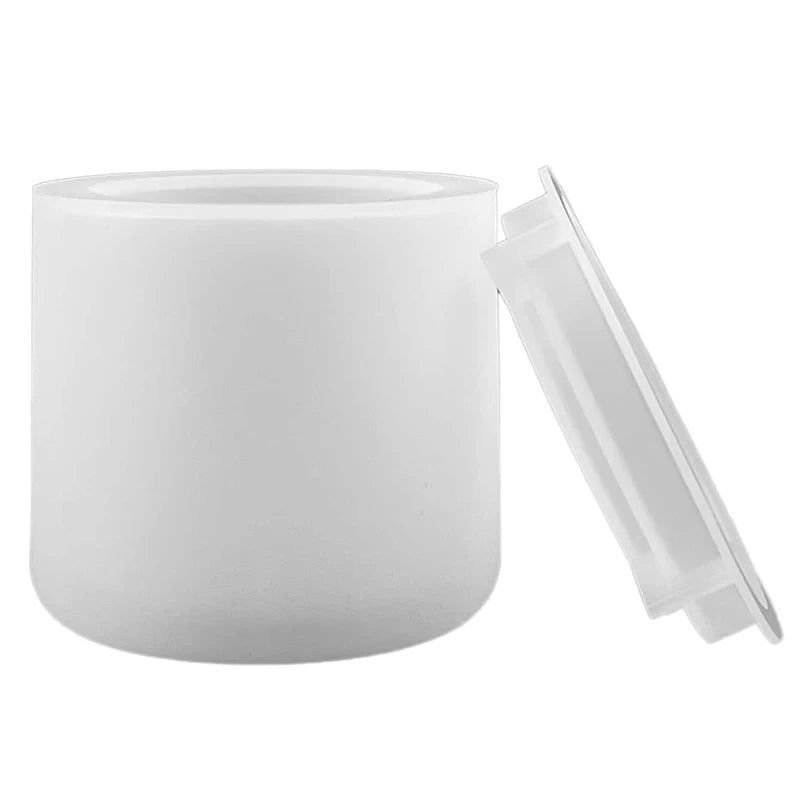 tasse silicone couvercle moderne récipient stockage tourbillon grise blanche opaque minimaliste