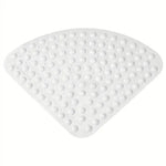 tapis bain blanc moderne perforations anti dérapage suction cups salle bain pvc lavable machine