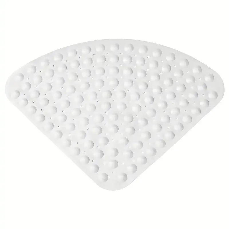 tapis bain blanc moderne perforations anti dérapage suction cups salle bain pvc lavable machine