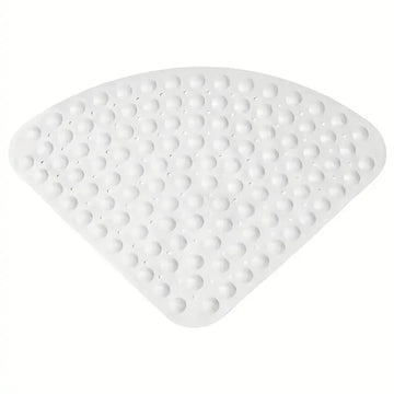 tapis bain blanc moderne perforations anti dérapage suction cups salle bain pvc lavable machine