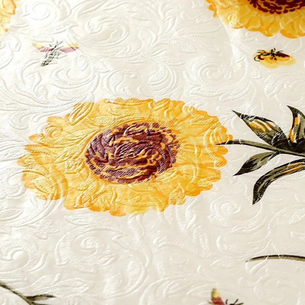 nappe fleurie imperméable thème nouvel an classique rose or vintage table manger polyester coton