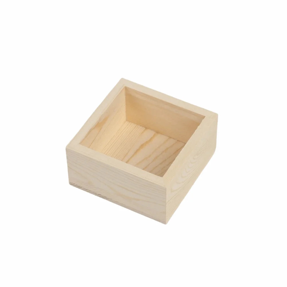 boîte rangement bois réutilisable moderne kit médical boîte carrée naturelle opaque minimaliste