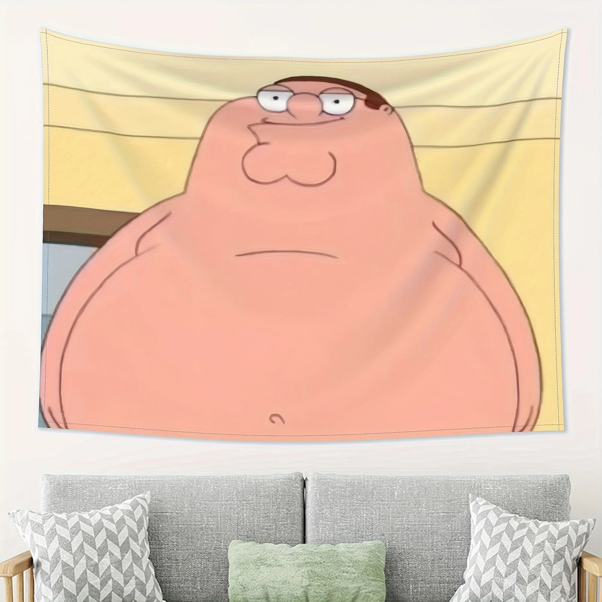 tapisserie murale moderne personnalisée dessin animé rose clair beige grande taille