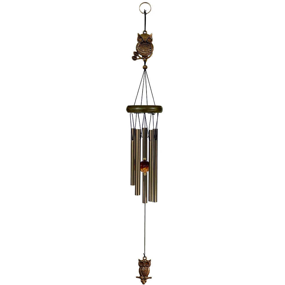 cloches vent clochette artisanale bronze papillons poissons suspendus décor intérieurextérieur ornement métallique plateau bois