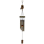 cloches vent clochette artisanale bronze papillons poissons suspendus décor intérieurextérieur ornement métallique plateau bois