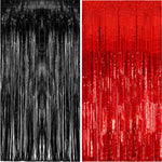 rideau festif noir rouge pailleté brillant opacité décoration mariage anniversaire événement festive