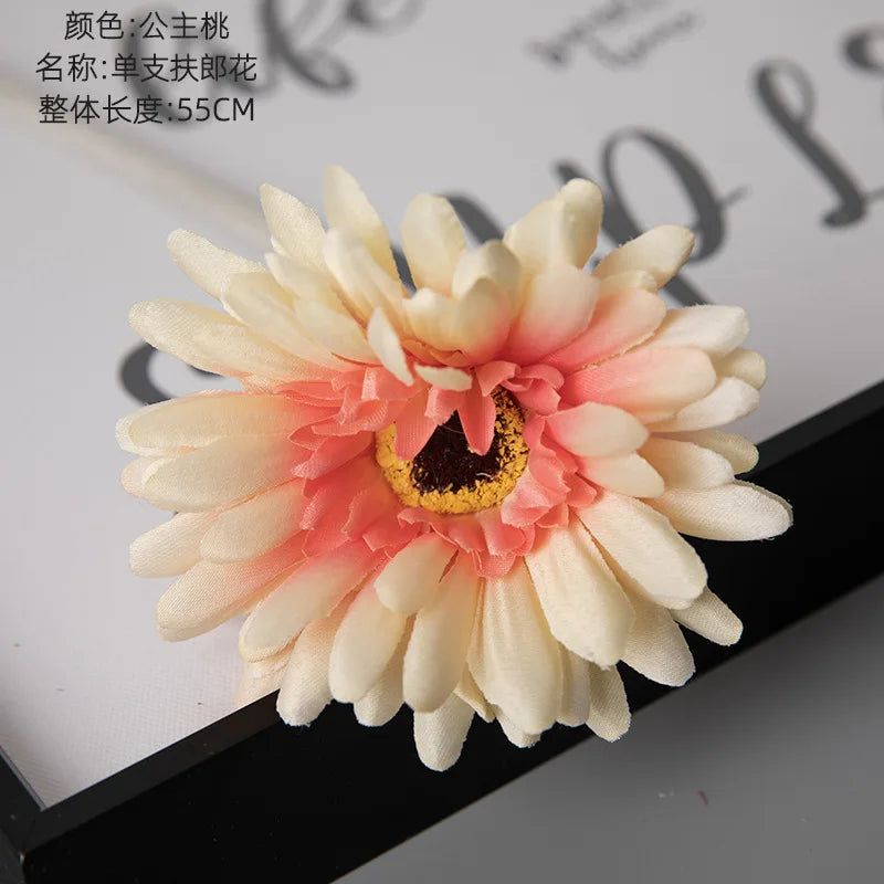 décoration intérieure branchettes gerbera soie rose blanche rouge modernes 55cm fête anniversaire maison