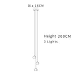 suspension lumineuse moderne transparente cristal ampoules led 200cm haute luminosité
