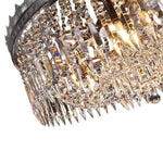 chandelier cristal transparent flèches luxe classique suspension doré argenté