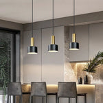 luminaire suspendu moderne multi lumières noir doré salon chambre minimalistetablebarre