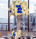 vase decoratif spirale transparent fleurs artificielle elegance evenement mariage deco table