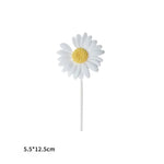 décoration anniversaire mariage figurines dessin animé fleurs rubans transparents piques bleu jaune rose