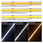 ruban led cob 320 480 led jaune orange rouge vert bleu blanc moderne 5m
