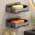 porte savon mural adhésif gris jaune orange blanc moderne fonctionnel salle bain