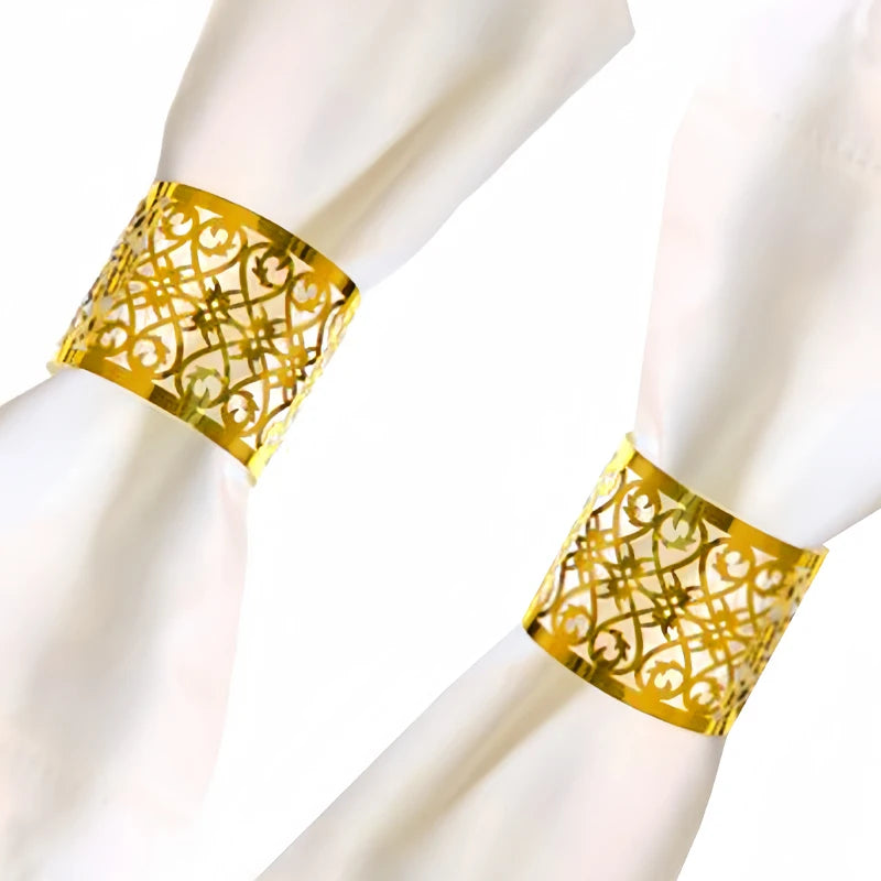 bracelets dorés ornements floraux élégants adhésifs vintage set 10 pièces