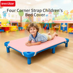 lit d'enfant couverture coton velours rose bleu moderne élastiques quatre saisons
