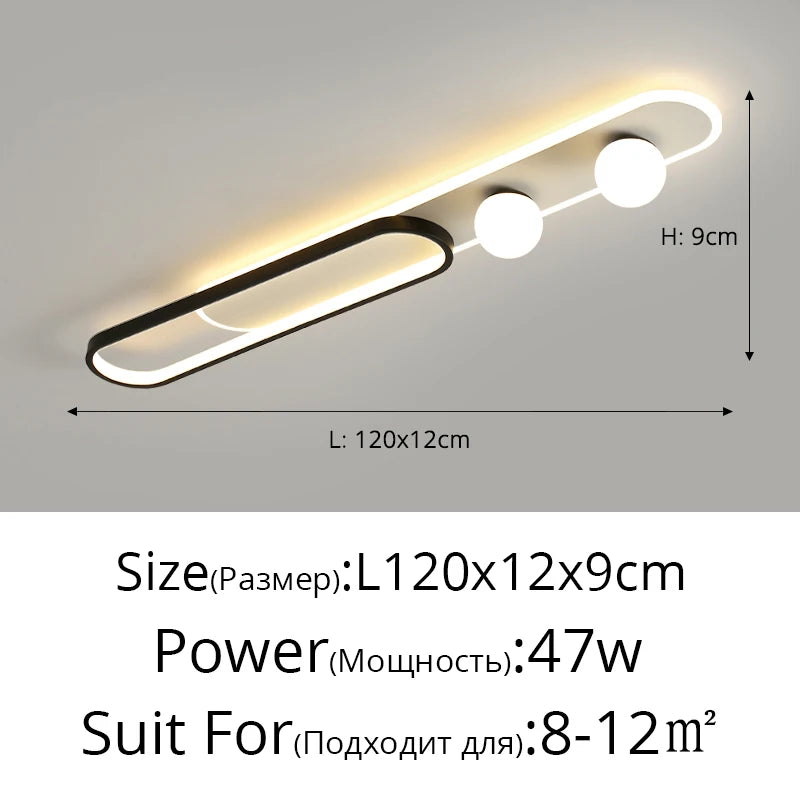 lampe couloir moderne blanc noir doré sans télécommande opacité contemporaine aluminium monté surface