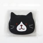 coasters anti dérapants silicone forme chat couleurs gris noir simples cartoon