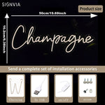 enseigne lumineuse néon blanc moderne élégante lettres stylisées câble usb interrupteur on off