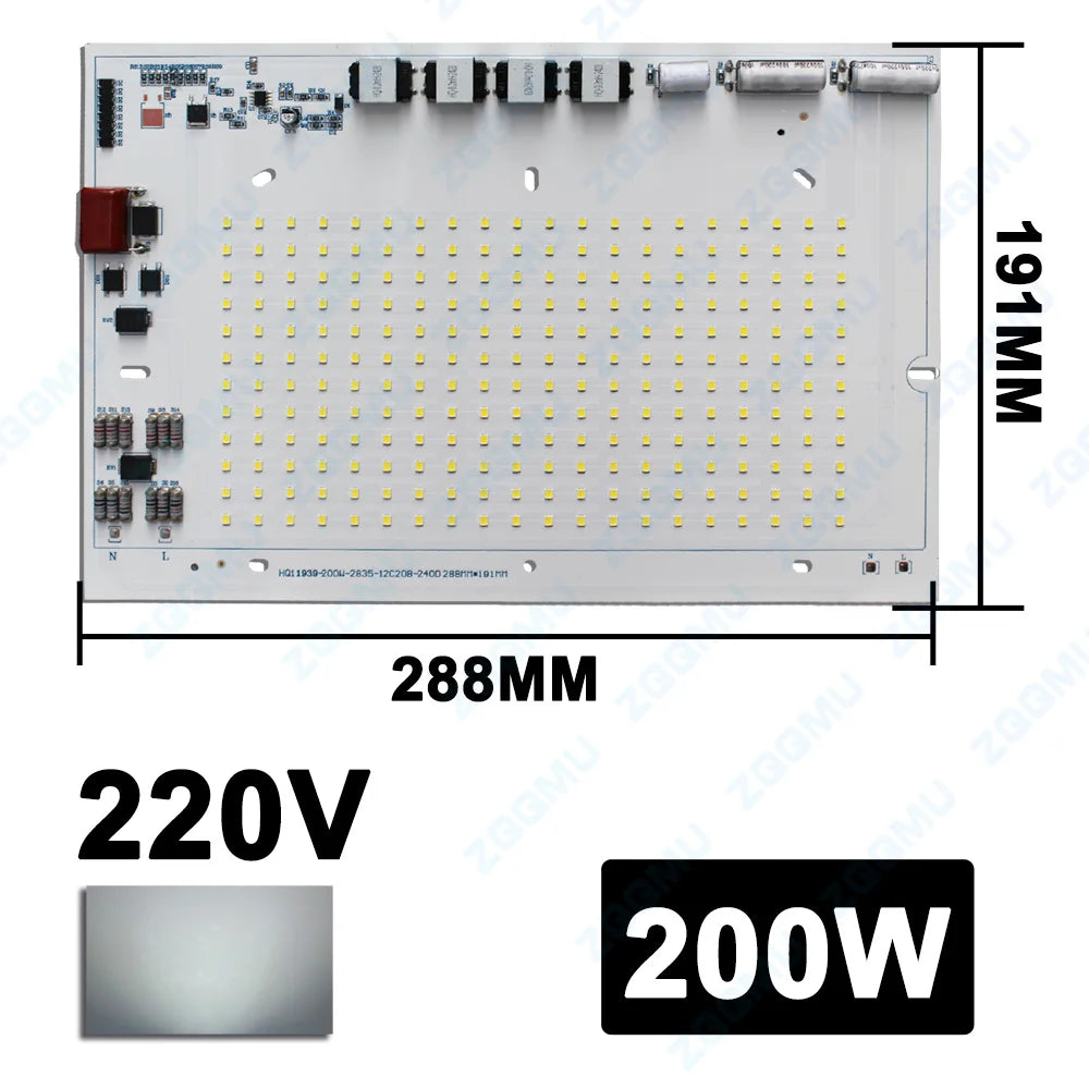 carte led 200w 150w 100w 50w 30w 10w blanc vert rouge noir 6000k driver
