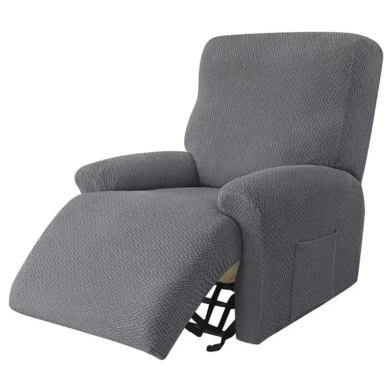 housses fauteuil relax polyestère gris motifs géométriques moderne adhésif poche